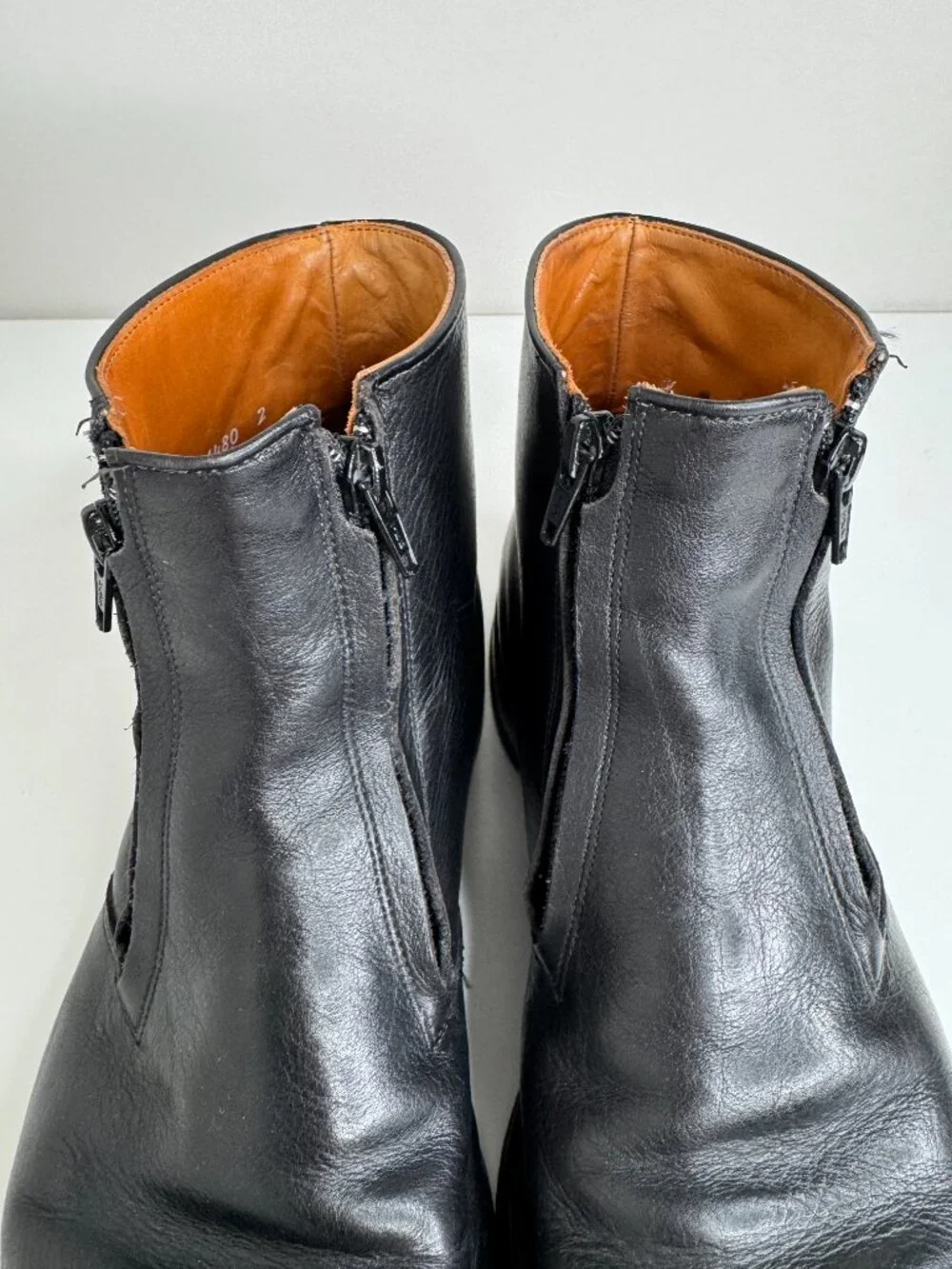 Allen Edmonds Kingston Vintage Boots Mens 11 High Top Black Leather Double Zippe